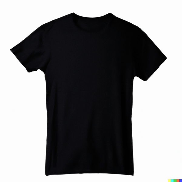 DALL·E 2023-10-13 13.11.22 - tshirt black Maeve mico-fiber t-shirt