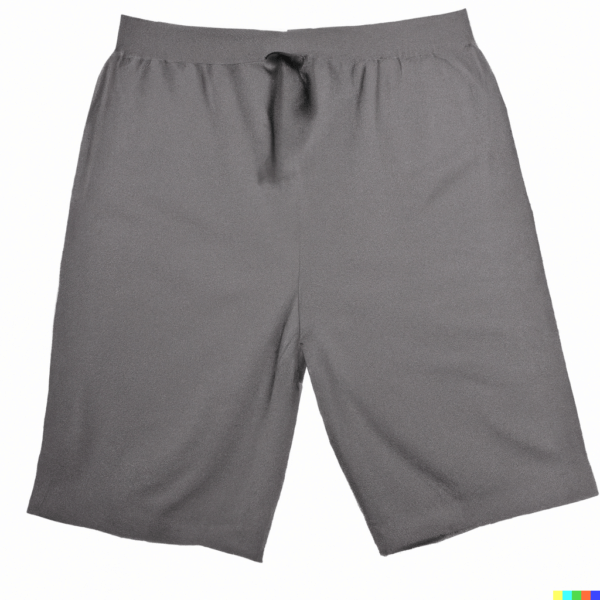 DALL·E 2023-10-13 13.44.58 - grey sweat shorts Recycled hemp shorts